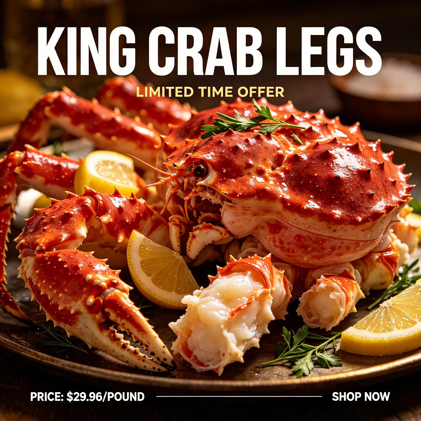 Fresh Wild King Crab Legs 🦀 – Luxury Seafood Deal